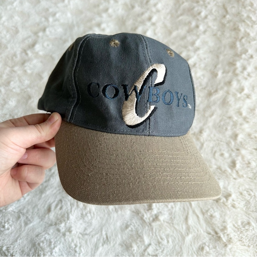 Vintage Dallas Cowboys Hat Cap Adult OS Blue Spell Out Semi Structured Star Vtg